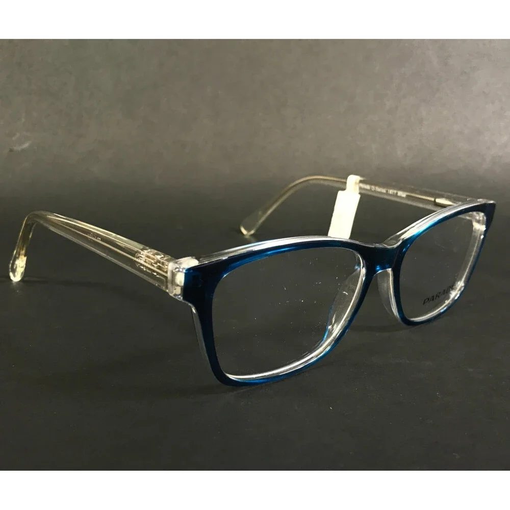 Parade Eyeglasses Frames Q-Series 1817 Blue Clear Cat Eye Full Rim 54-17-145
